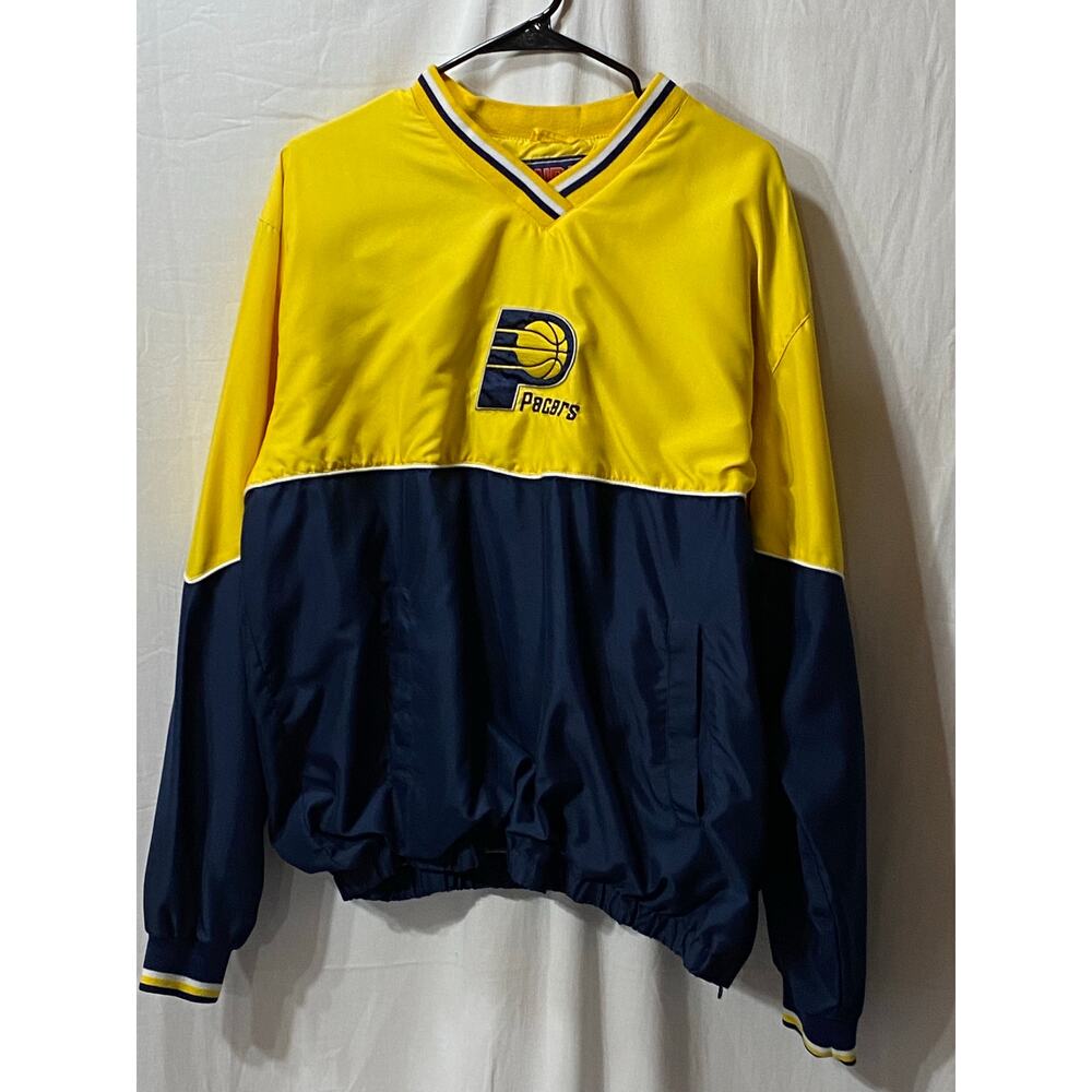 Vintage 90s Y2K NBA Lined Indiana Pacers Windbreaker Large Jacket Coat
